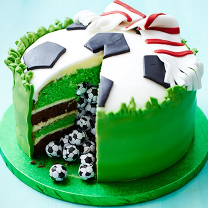 4 Размеры торт украшения Fondant Mold формочка для печенья футбольный мяч Пластик