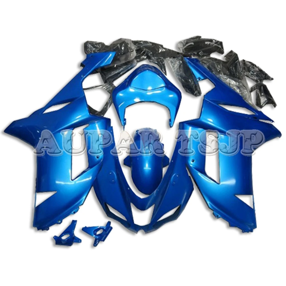 

Pearl Blue Motorcycle Casing Fit For Kawasaki ZX6R ZX636 2007 2008 ABS Panels Plastic Fairings 636 07 08 Injection Covers