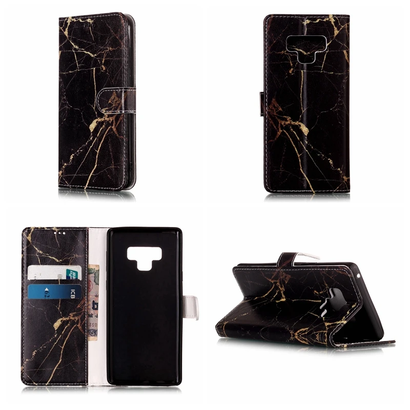 Кожаный чехол-кошелек для LG Stylo4 Stylo 4 K8 K10 2018 G7 V30 Galaxy Note 9 J4 J6 J8 мраморный цветочный