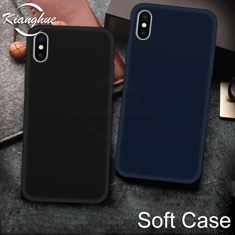 Ультра тонкий силикон чехол для телефона iPhone XS MAX X XR Мягкие TPU Твердые Карамельный