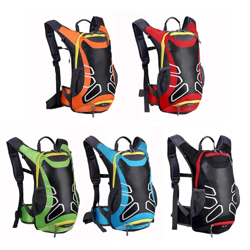 

15L Cycling Backpack with Helmet Holder Lightweight Ski Rucksack Small Bike Backpacks for Outdoor Hiking Skiing Trekking Camping