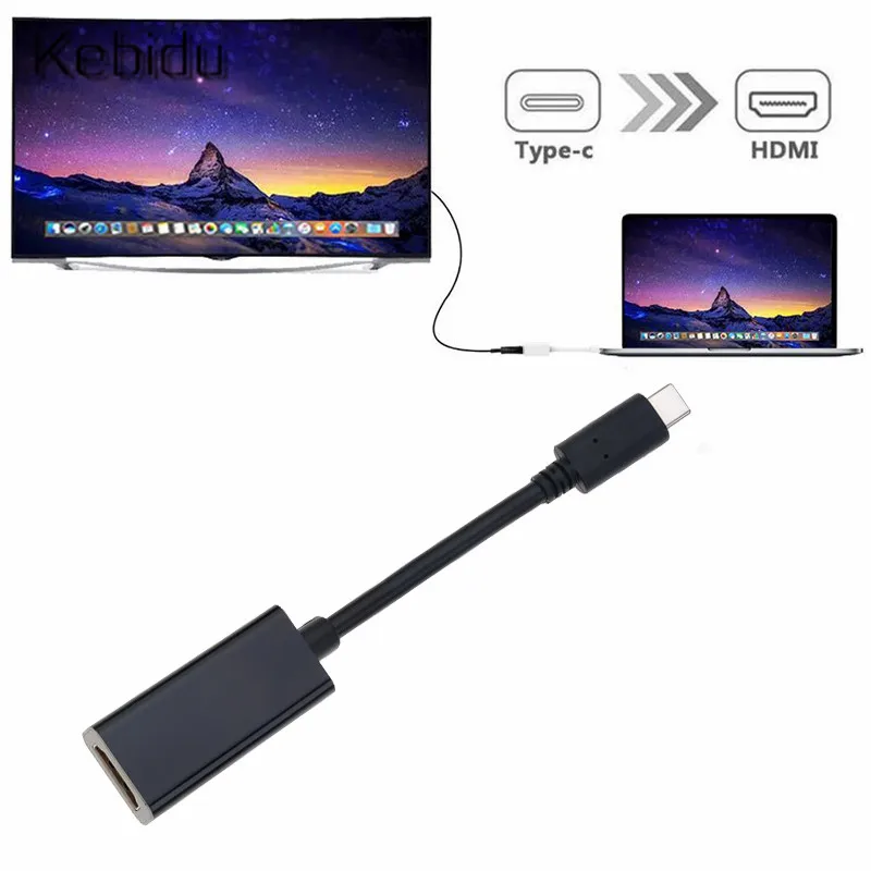 Переходник с USB типа C на HDMI совместимый адаптер 4K 30 Гц переходник 3 1 штекера