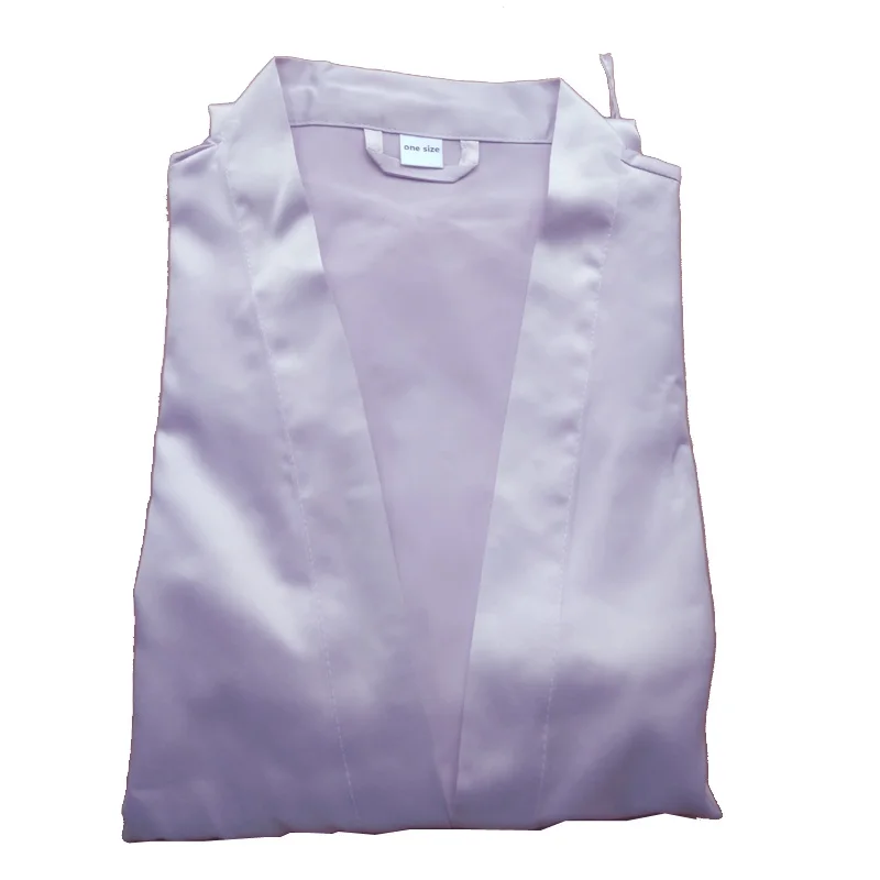Light Grey Шелковистый КРУЖЕВНОЙ ХАЛАТ Атласный халат для подружки невесты кружевной халат для невесты вечерние платья для невесты халат с цветочным узором для девочек подарок на свадьбу A9007 - Цвет: Light Grey