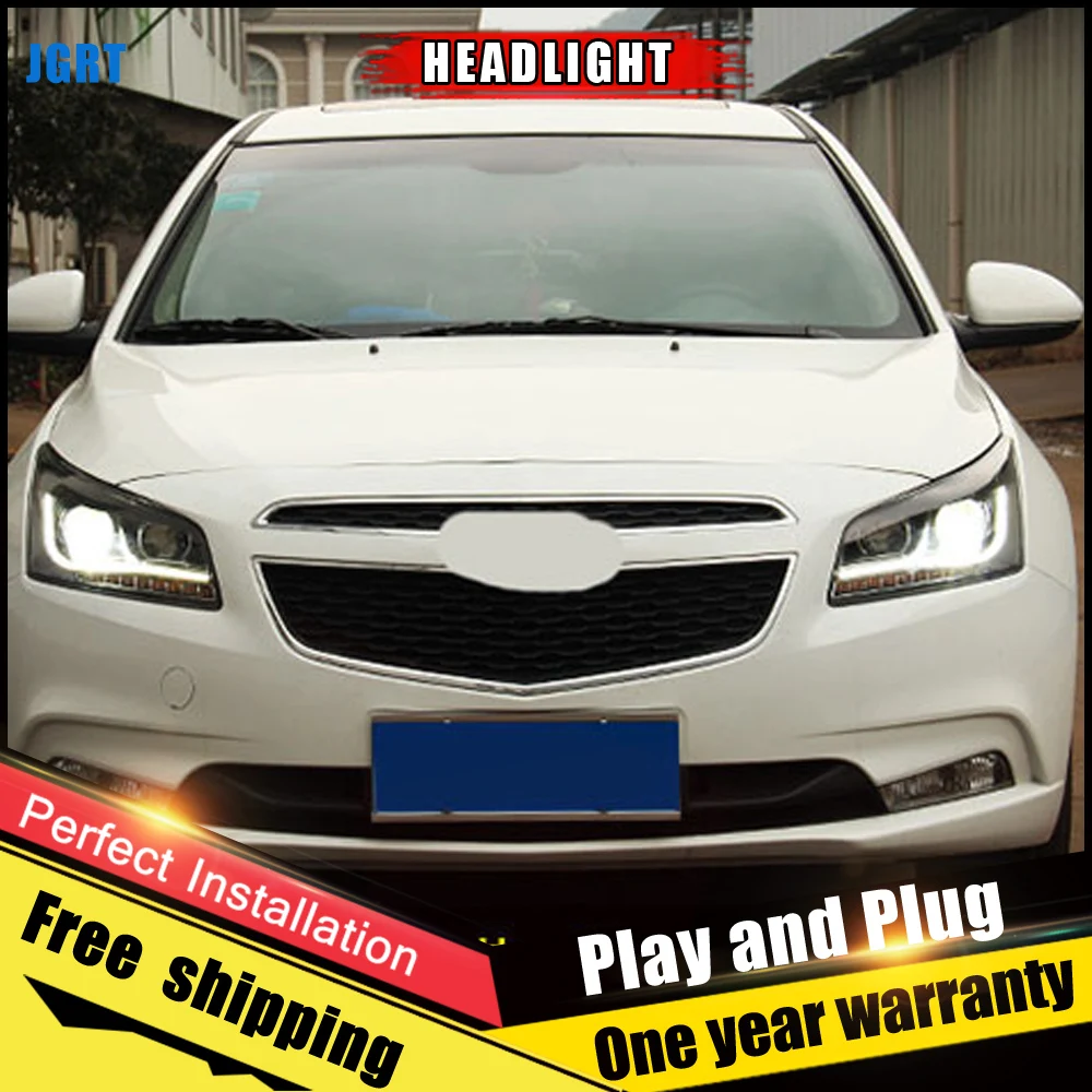 2 шт. автомобиль Стиль светодиодный фары для Chevrolet Cruze 2009-2015 автобусная головная