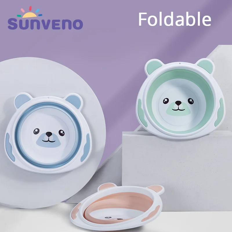 SUNVENO Детская ванна новорожденный портативный умывальник Детская ванна складной детский умывальник для мытья лица для ног