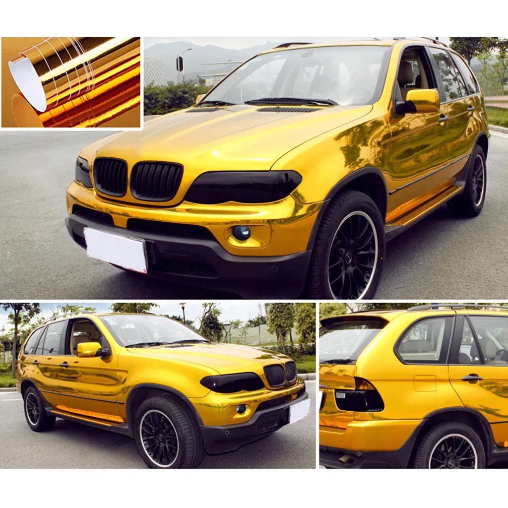 CARPRIE Car Stickers Automotive Electroplating Film Bright Mirror Mask Body Film wrapped chameleon Self adhesive stickers Jun27