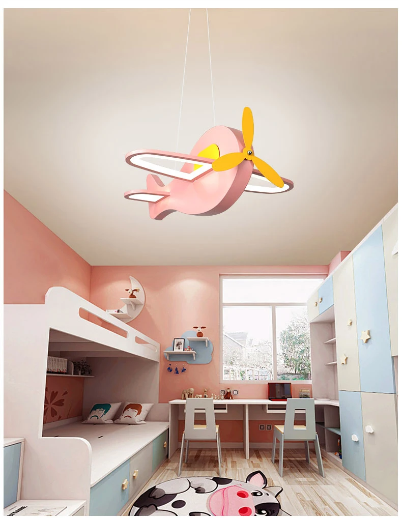 Modern led Hanging Chandelier for Children Room boy girl kids Room Hanging Plane Dream pendant Chandelier Fixture Free Shipping