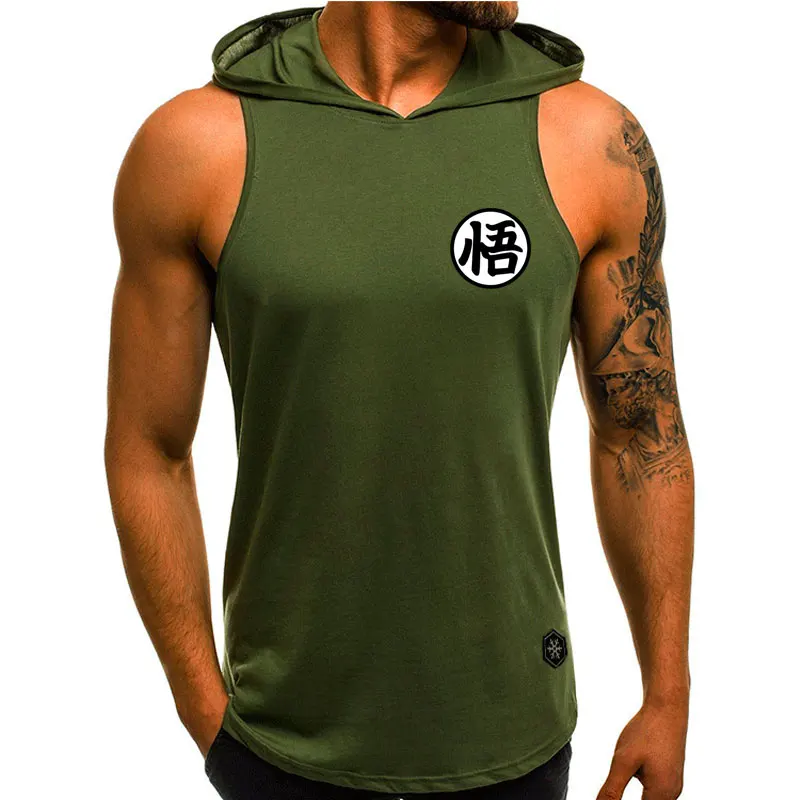 Новинка camiseta dragon ball модная футболка без рукавов с капюшоном летняя футболка с принтом dragon ball футболка с персональным принтом Мужская футболка