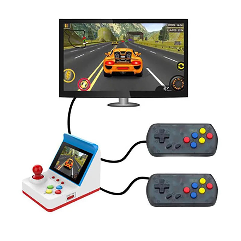 Retro FC Mini Video Game Console 3 Inch Built In 360 Games Handheld Family Kid Gift Toy | Электроника