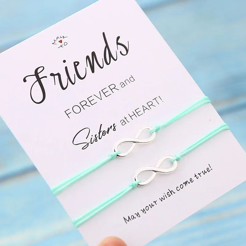 Green Браслет дружбы для влюбленных Бесконечность BFF подарок сделать браслет желаний женщин мужчин Красная Нить пара браслетов ювелирные изделия подарок - Окраска металла: Green