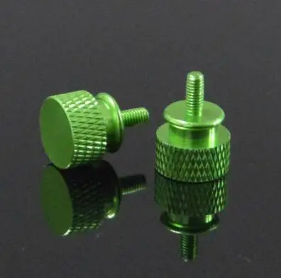 green 10 шт. M3 винт из алюминиевого сплава шаг ручной винт чехол для компьютера с накатанной головкой Винты для DIY аксессуары - Цвет: green