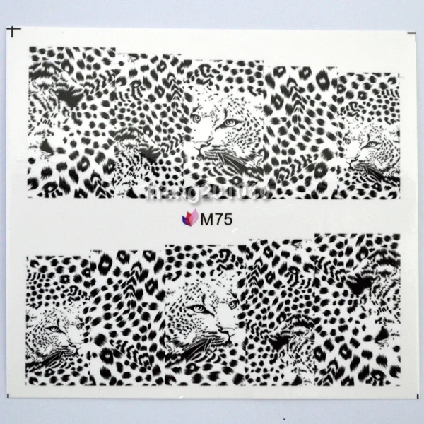 5PCS/lot Water Transfer Nail Art Stickers Decals for nail tips decortaion Leopard Tiger Stripes Design | Красота и здоровье
