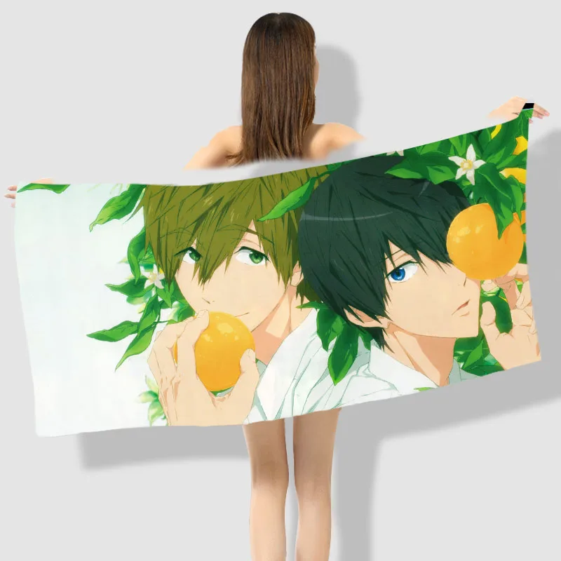 Аниме Манга бесплатно! IWatobi Плавание клуб для ванной пляжные Полотенца Ванная