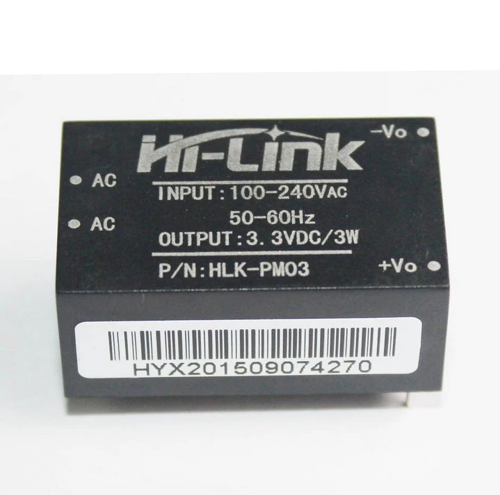 

Q17332-5 HLK-PM03 AC-DC 220V to 3.3V Step Down Buck Isolated Power Supply Module Intelligent Household Switch Converter