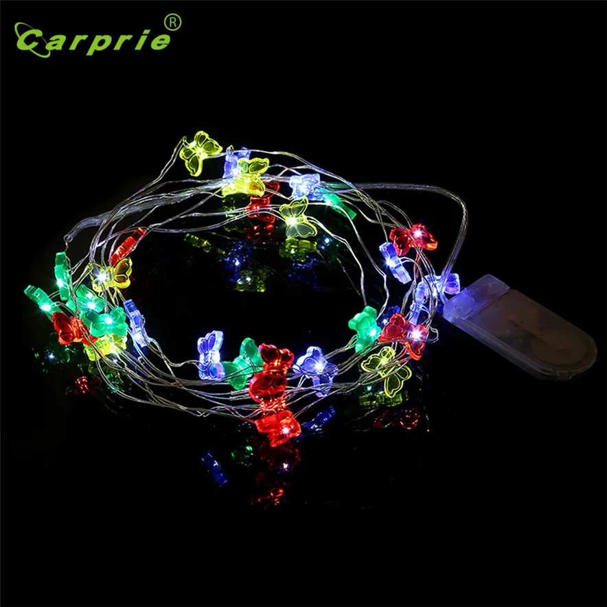 2 м 20 светодиодов сказочные огни микро бабочка свет CR2032 кнопка на батарейках