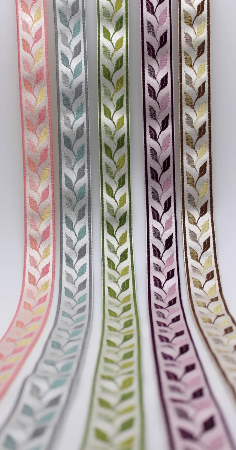 Кружевные ленты из полиэстера и хлопка с вышивкой Женская жаккардовая ткань в