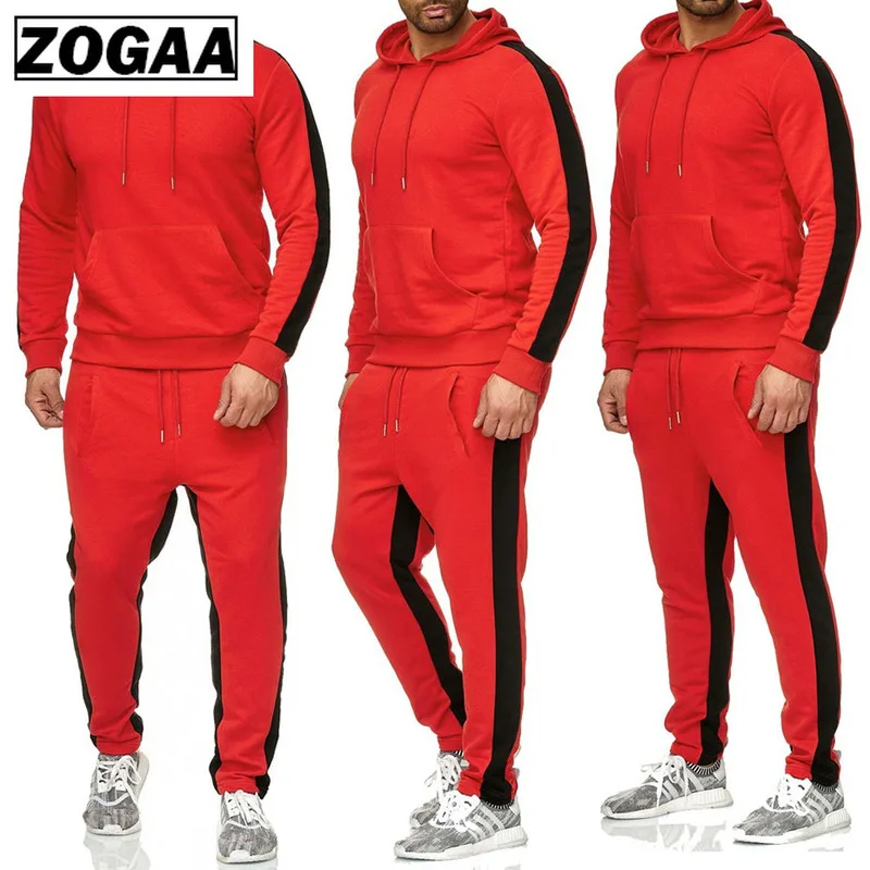 ZOGAA/Брендовые мужские спортивные костюмы повседневный спортивный костюм