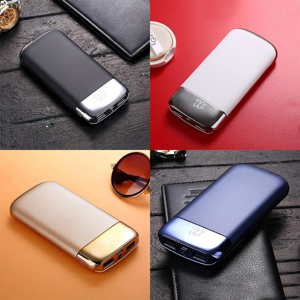 10000 мАч цифровой дисплей power Bank Внешняя батарея PoverBank USB bank портативное зарядное