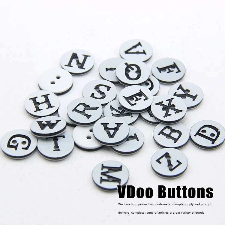 Специальные 520pcs26 буквы смешанные детская одежда кнопки лазерная Button Down Shirt