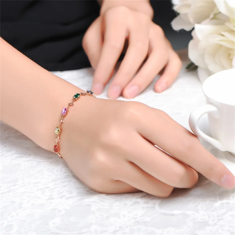 Colorful Bracelet Women Rhinestone Female Fashion Jewelry Accessories 2019 Handwrist Decorations Gifts for Ladies | Украшения и