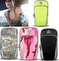 camouflage waterproof 6 inch mobile phone arm band bag pouch outdoor sport running case armband holder on hand for iphone