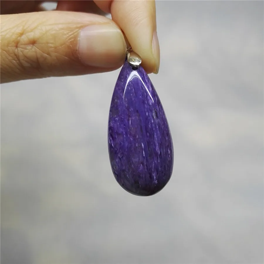 Фиолетовый Чароит Натуральный камень кулон для Jewery решений Цепочки и ожерелья
