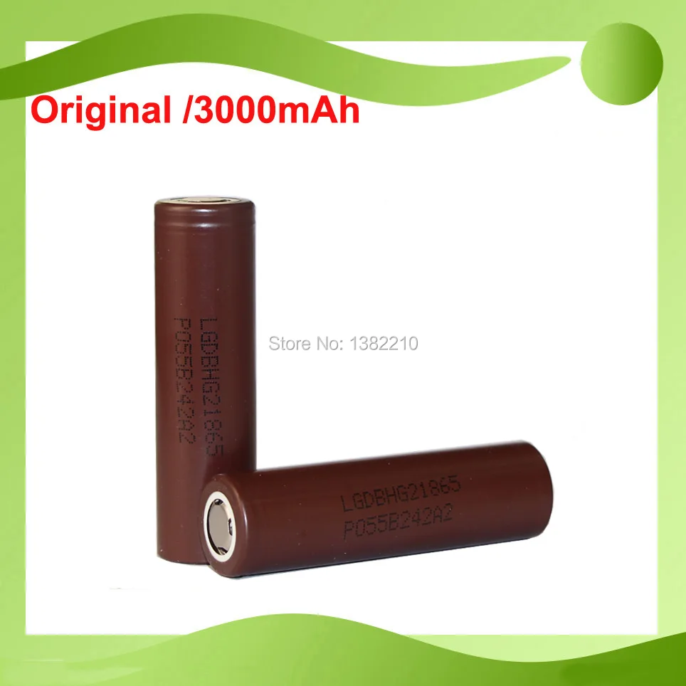 Бесплатная доставка! 2 шт./лот оригинальный 18650 3 6 В INR18650 hg2 3000 мАч непрерывный