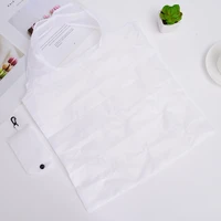white eco storage handbag polyester folding shopping bags 3557cm large resuable shopping grocery bag for supermarket