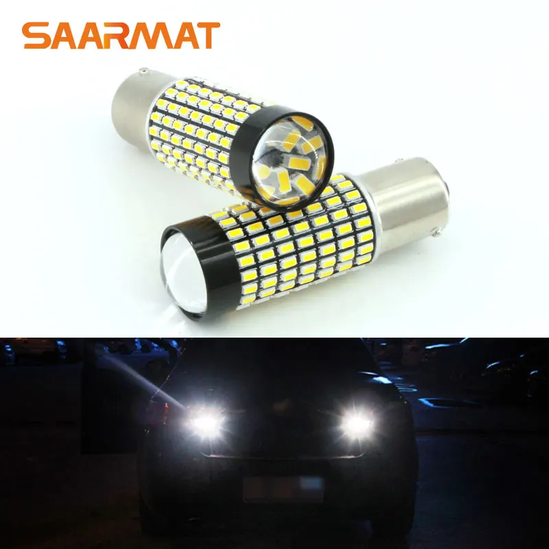 Для Peugeot 206 207 307 308 406 407 507 508 пара Canbus 158 SMD 1156 BA15S светодиодный ная лампа заднего