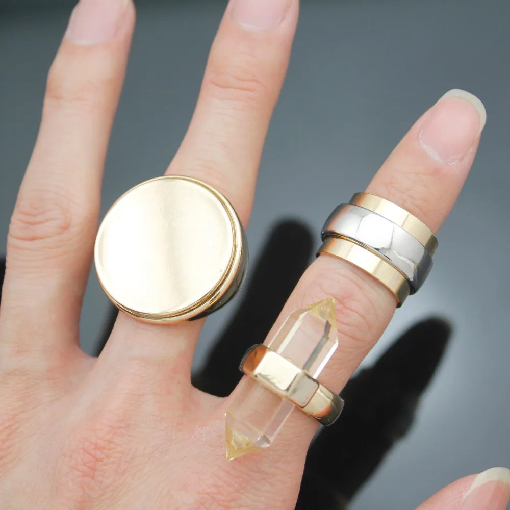 Золотистый кварцевый кристалл из нержавеющей стали с шипами Балийский Плетеный