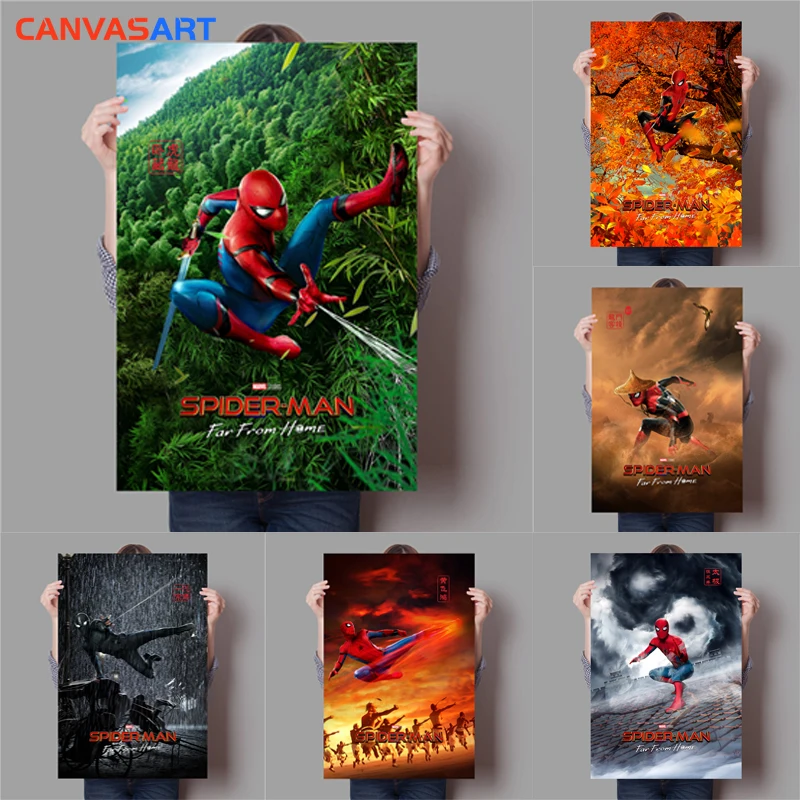 Фото Картины на холсте: Человек-паук. Китайский дизайн плакат холст живопись Куадрос