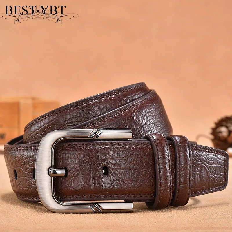 Ремень YBT мужской из искусственной кожи с металлической пряжкой 110 125 см|pin buckle mens