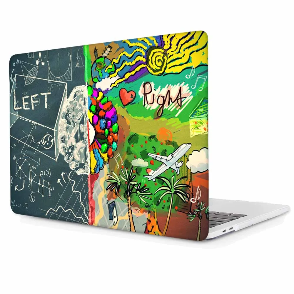 Для Macbook 12 Air 13 A1932 A1466 Pro retina 13 15 случай уникальный левый и правый мозг Пластик Футляр Pro 13 15 Touch bar - Цвет: A096