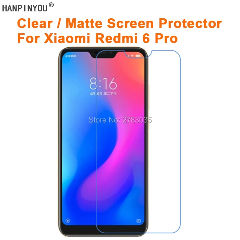 

For Xiaomi Redmi 6 Pro 6 5.84" Clear Glossy / Anti-Glare Matte Screen Protector Protective Film Guard (Not Tempered Glass)