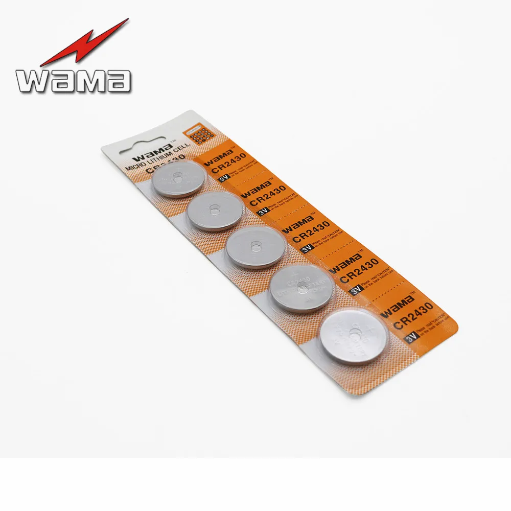 5x Wama CR2430 3V щелочные батареи таблеточного батарейки таблетки CR DL2430 KECR2430