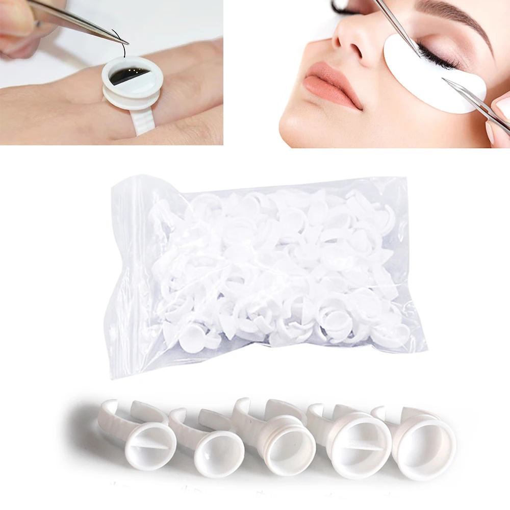 100 шт. одноразовые пластиковые патроны для наращивания ресниц|eyelash extension glue holder|glue