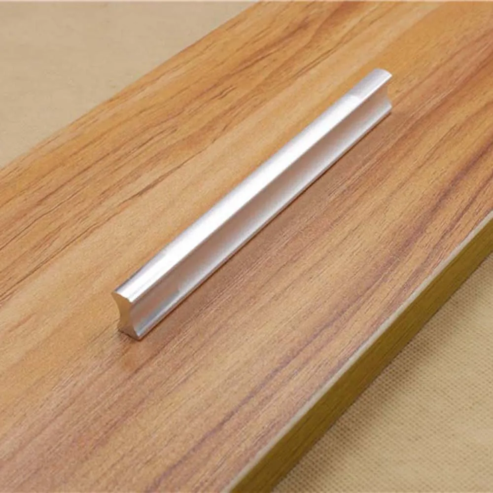 Modern Aluminium Alloy Drawer Cabinet Handles Knobs kitchen Dresser Pull Handle 64mm 96mm 128mm Furniture Hardware Accessories |