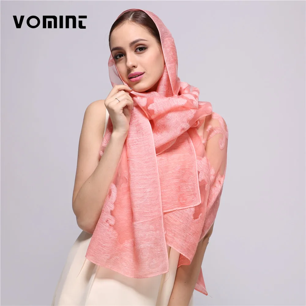 Vomint Scarf silk Luxury Brand Handkerchief 2018 Spring Summer Neck Soft Warp Female Shawl For Women bandana C139 | Аксессуары для