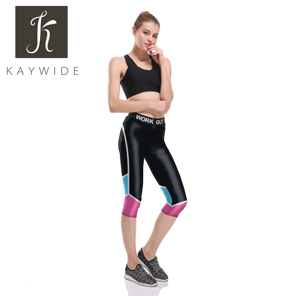 Kaywide новые узкие укороченные тренировки Леггинсы для женщин Для Фитнес Бег