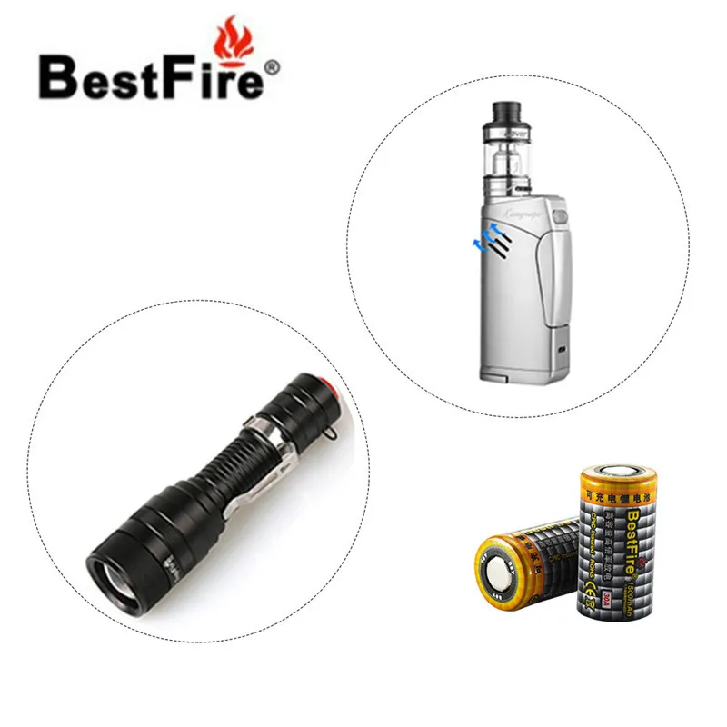 4 шт. литий ионные перезаряжаемые батареи Bestfire 1500 мАч 18350 3 7 в 30 А для электронной