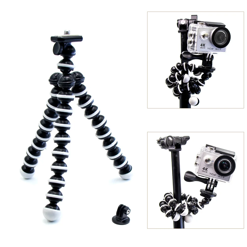 Мини штатив Трипод портативный зажим Гибкий для gopro hero 6/5/4 SJCAM Xiomi go pro Аксессуары