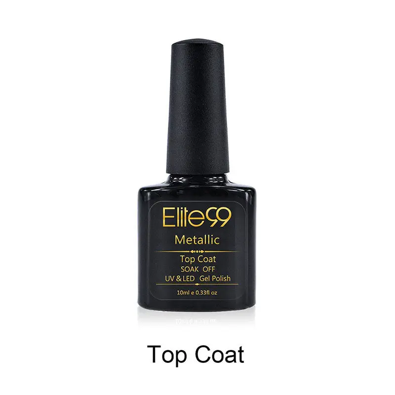 Top Coat Elite99 10 мл УФ Блестящий Гель-лак Радужный Цветной Гель-лак для ногтей замачиваемый УФ светодиодный Гель-лак Полупостоянный Гибридный лак - Цвет: Top Coat