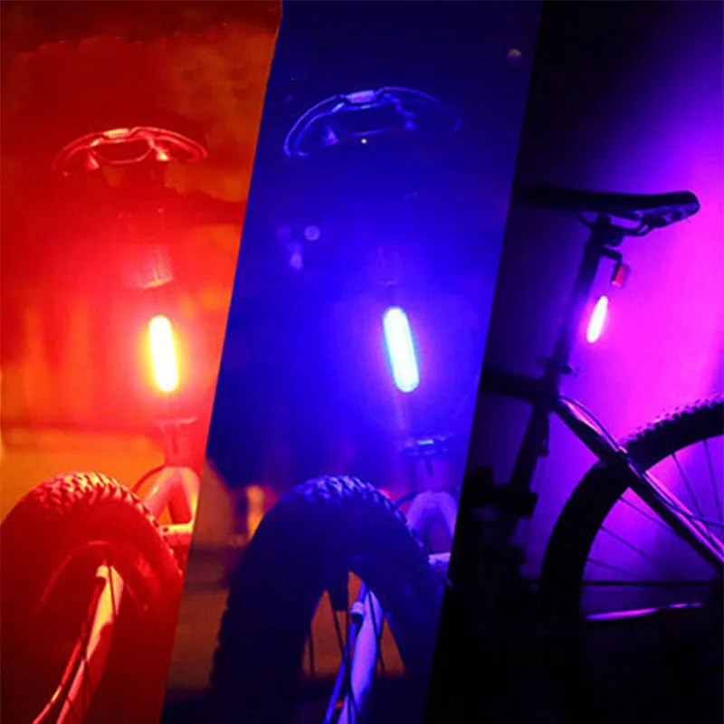 В MTB велосипед хвост светильник Водонепроницаемый для верховой езды светильник светодиодный USB платно горный велосипед Велоспорт светильник фонарь Аксессуары для велосипеда - Цвет: red blue purple ligh