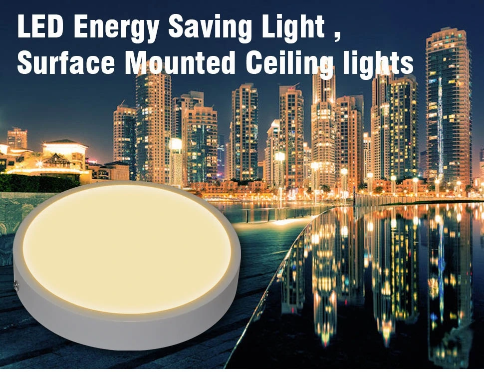LED abajo luz Panel cuadrado redondeado para habitación 3w 18w 25w 30w montado en la superficie foco led de luz descendente de techo lámpara de techo de 220v
