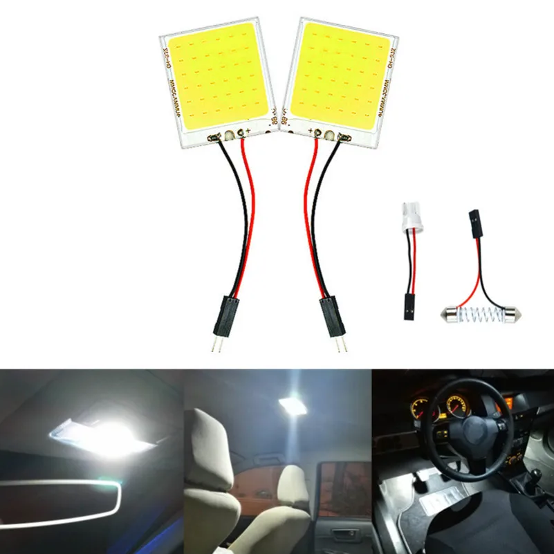 COB авто внутренняя отделка Festoon BA9S DC T10 W5W купольный светильник Встраиваемый