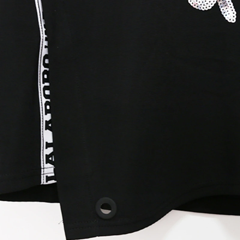 Летний Новый Модный чехол-футболка с блестками и v-образным вырезом в европейском