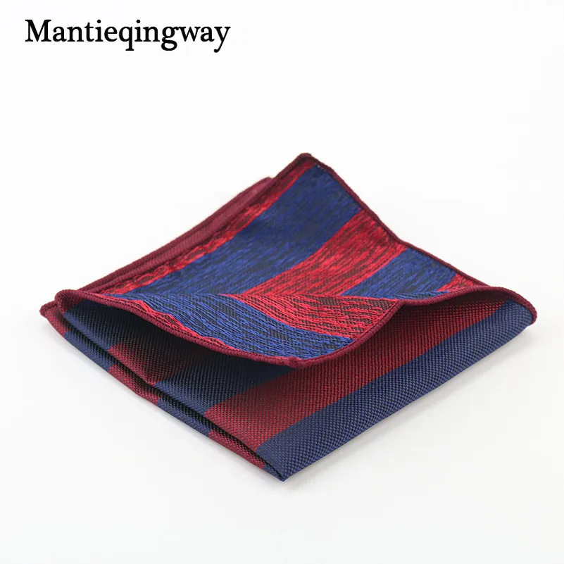 Mantieqingway Пейсли Цветочный Узор в горошек платок мужской деловой костюм полиэстер Карманный квадратный темно-синяя полоса красные носовые платки