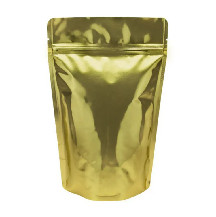 Glossy Gold Leotrusting 50 шт./упак. стоьте вверх из матового алюминия Фольга Ziplock мешок красочные дой-Пак Кофе Чай упаковка мешок eco-friendly мешок подарка - Цвет: Glossy Gold