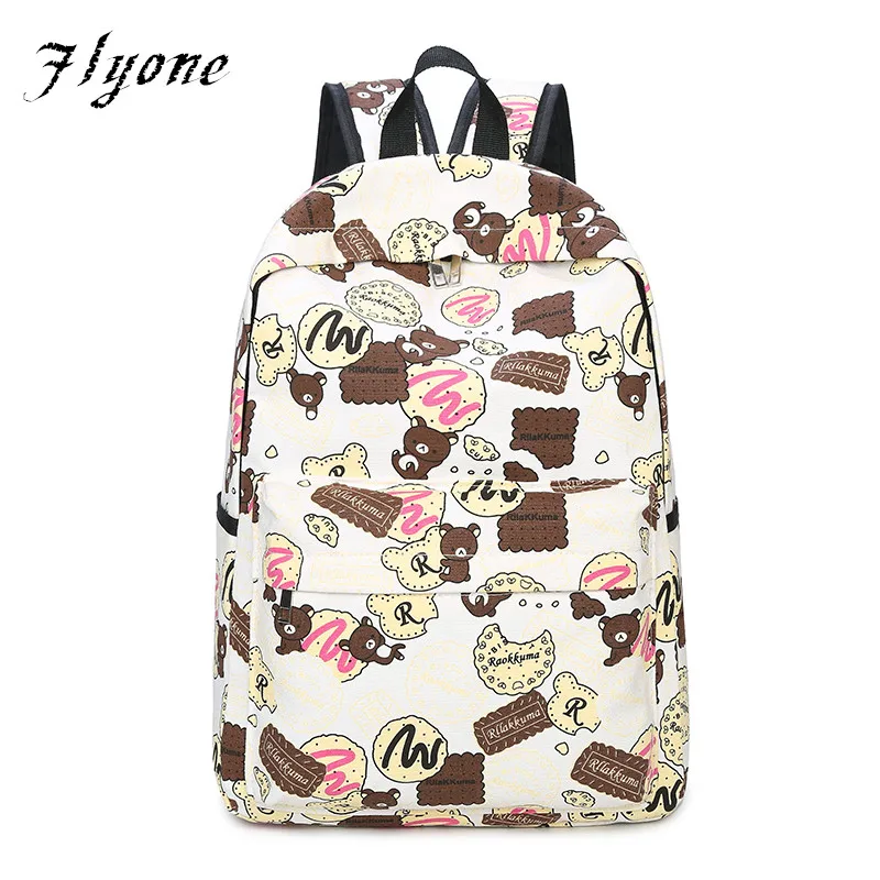 Flyone Для женщин Тоторо рюкзак девушки рюкзаки 3D печать путешествия softback Mochila школа