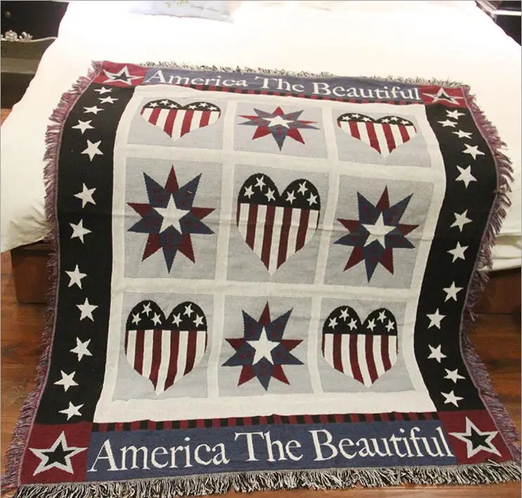 Многофункциональный трикотажные диван Одеяло флаг узор Нитки Гостиная Спальня